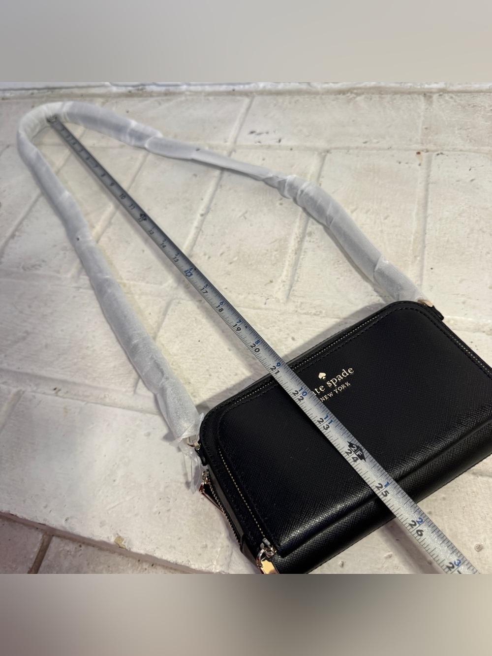 Kate Spade New York Staci Dual Zip Crossbody Bag in Black Saffiano Leather - NWT - Picture 10 of 15